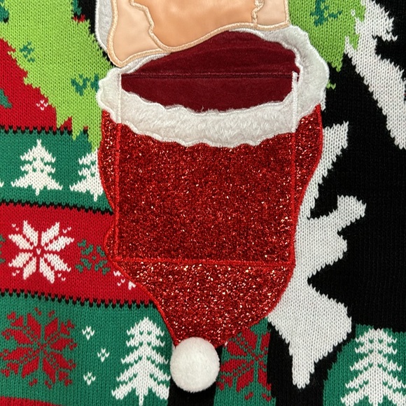 Celebrating Together Christmas Sweater Cow With Sunglasses and cup Holder - Picture 12 of 15